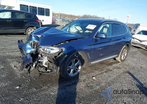 2021 BMW X3 xDrive30I из США, поврежденный, VIN 5UXTY5C03M9E70637